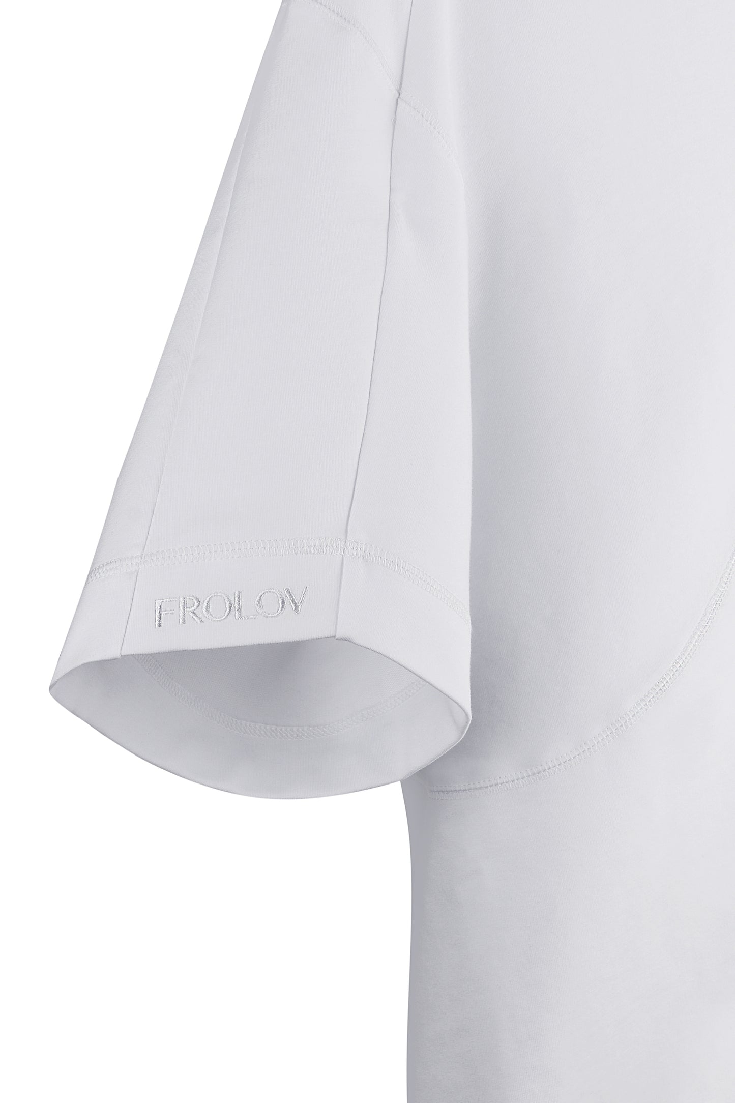 White t-shirt with handmade heart embroidery