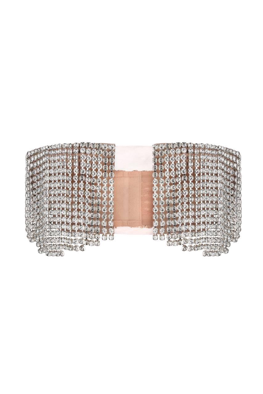 Bra with crystal fringe