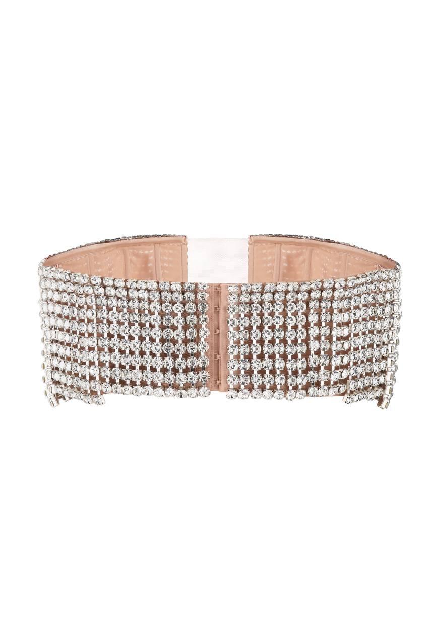 Bra with crystal fringe