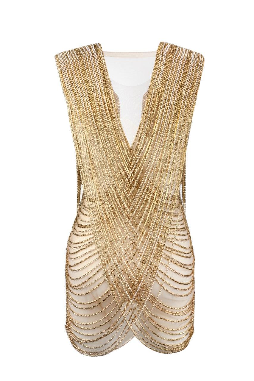 Embellished transparent dress