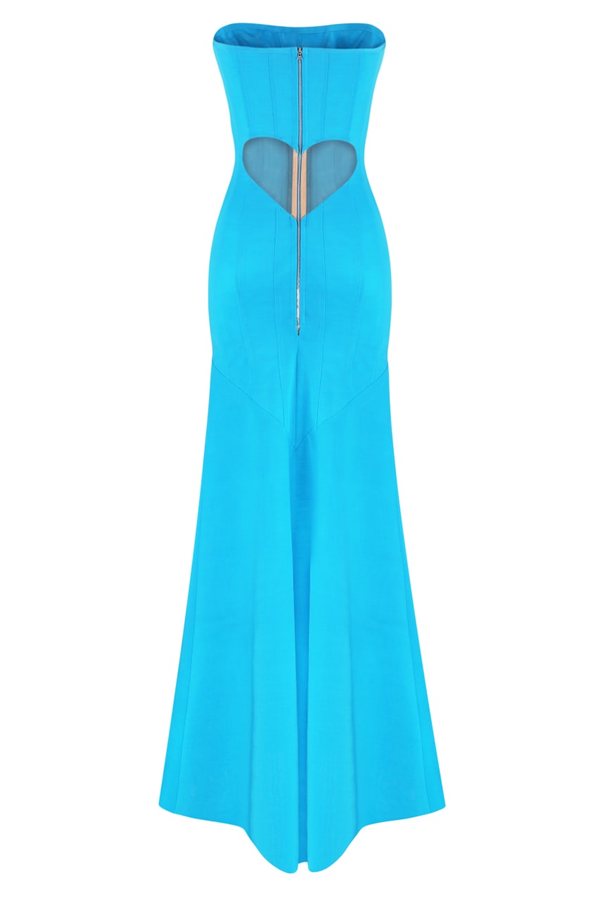 Floor-length corset dress with "Heart" cut