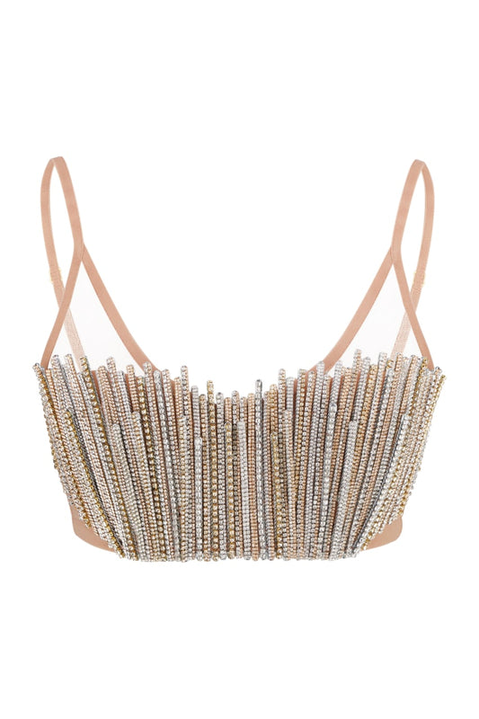 Bra "Fireworks" with handmade embroidery