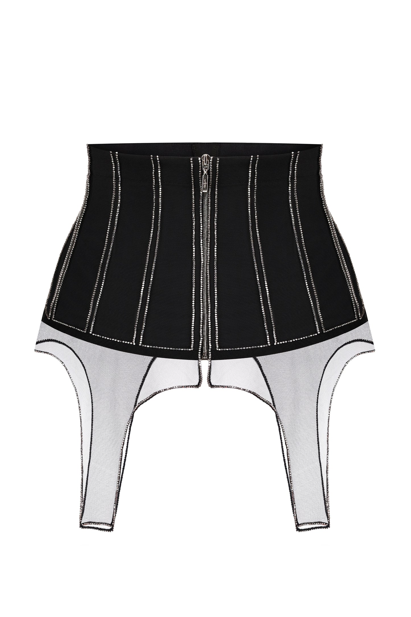 Embellished waist corset with net straps