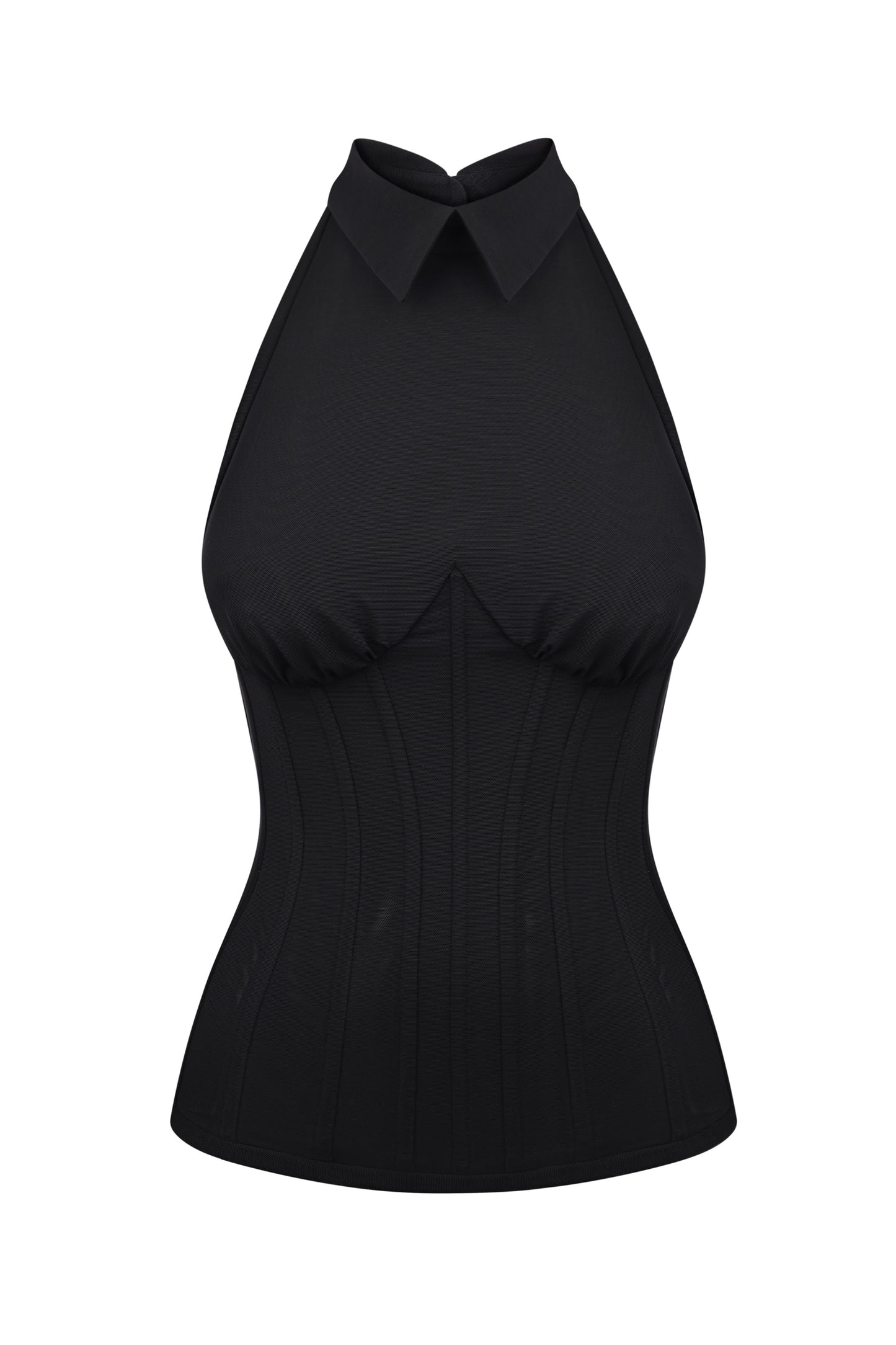 Corset with a collar