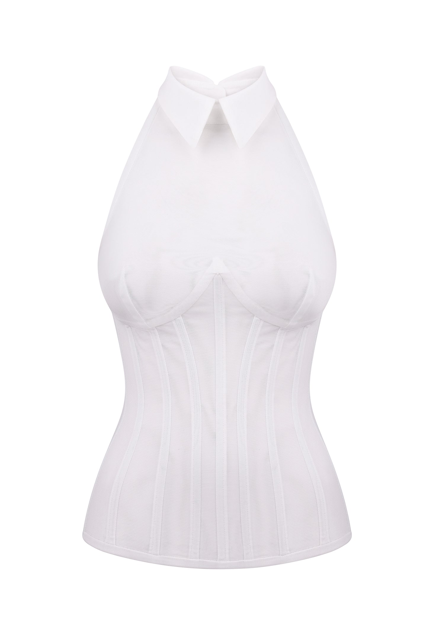 Corset with a collar