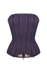 Printed strapless corset