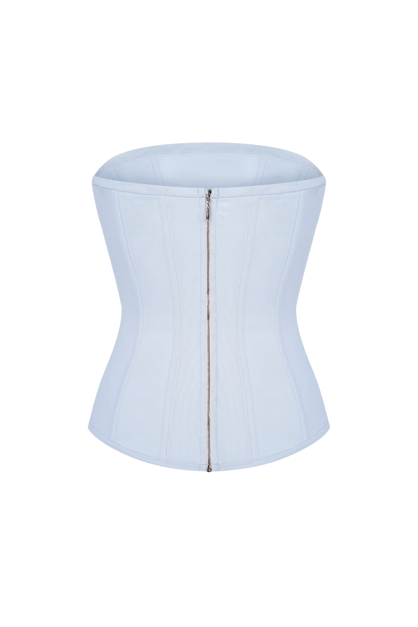 Corset with "Heart" cutout covered in denim