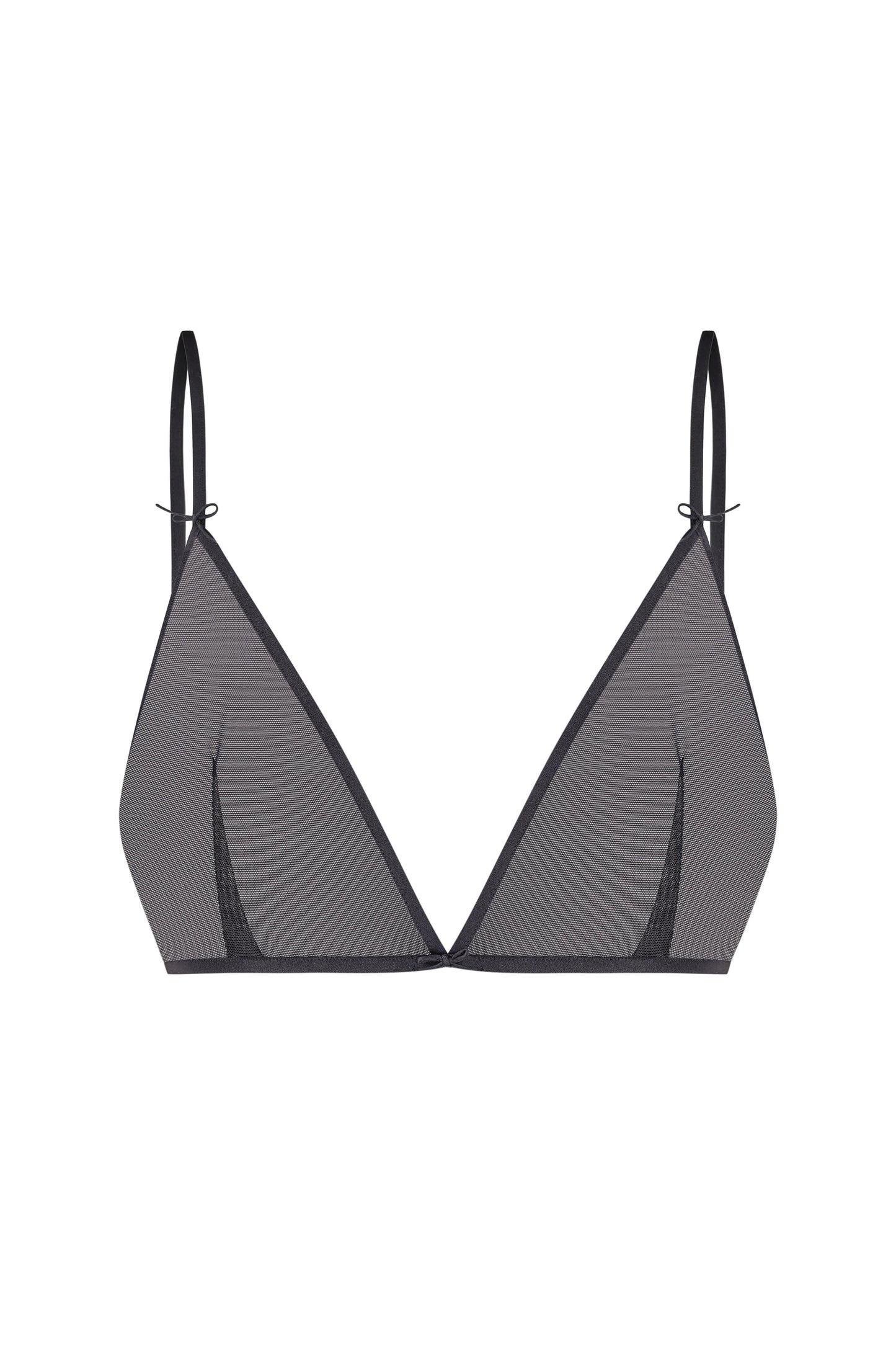 Transparent triangle bra