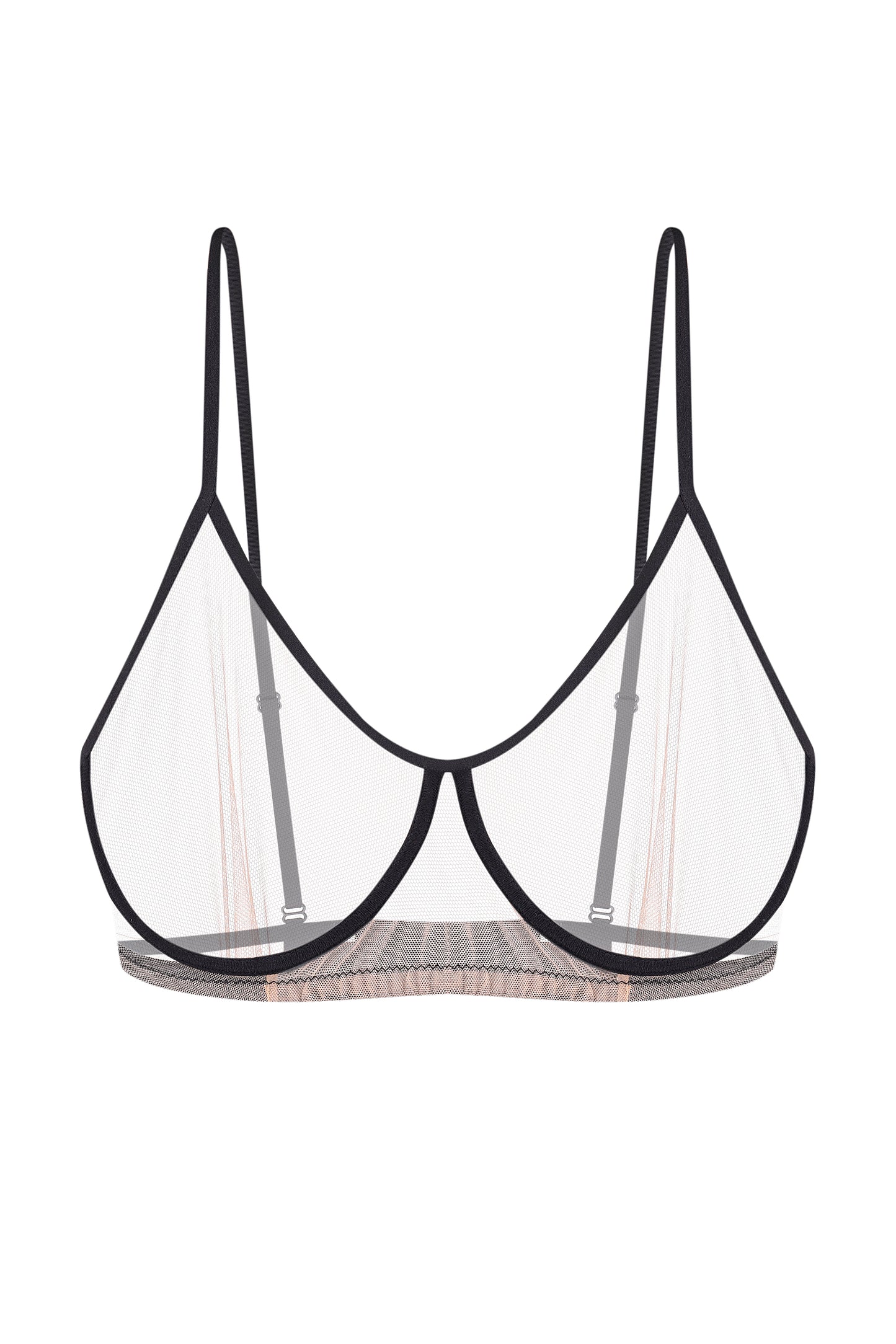 Transparent bra with silicone underband