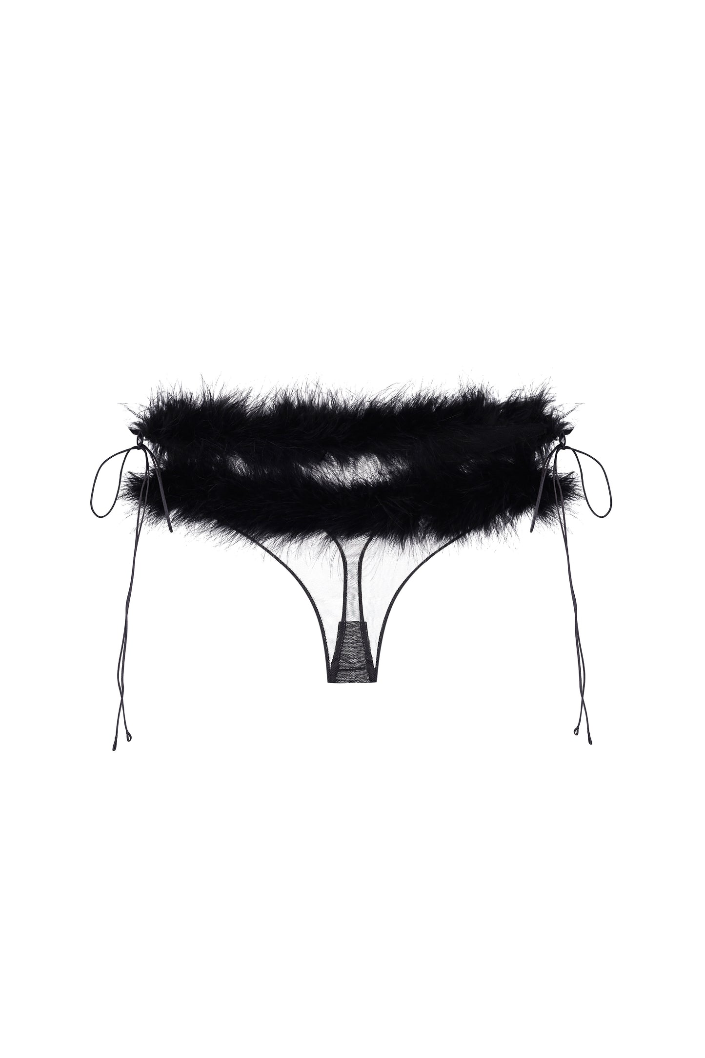 Feather panties with ties