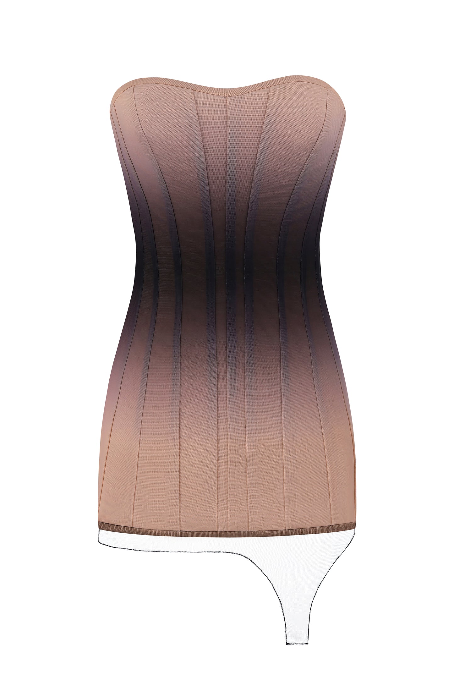 Mini gradient corset dress