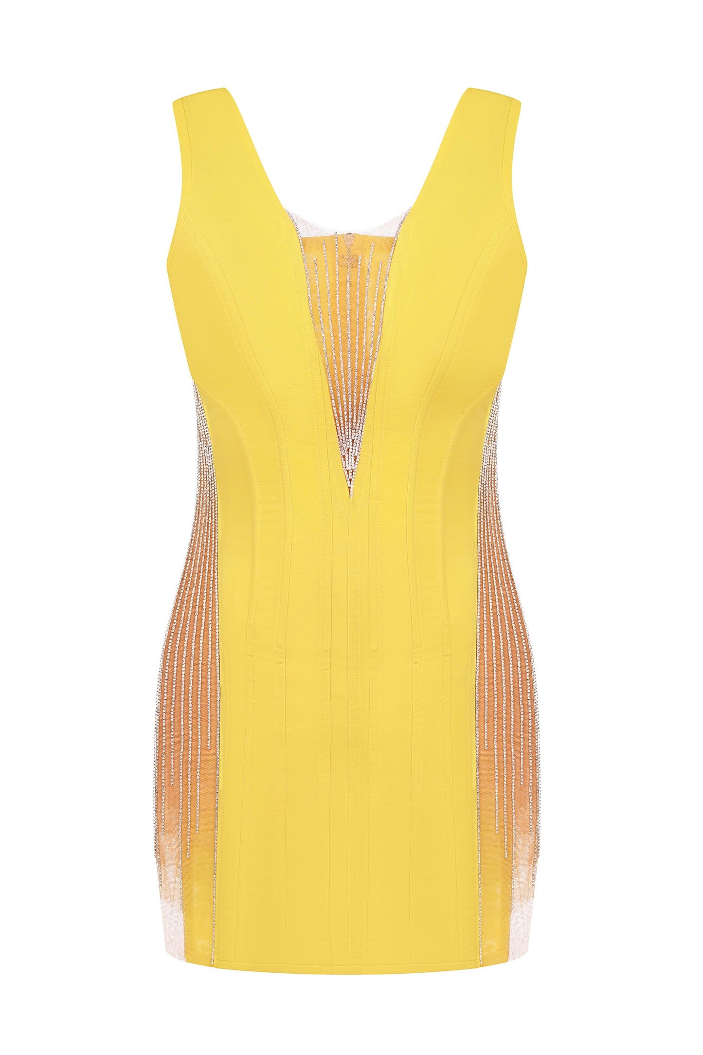 Embellished corset dress with cuts