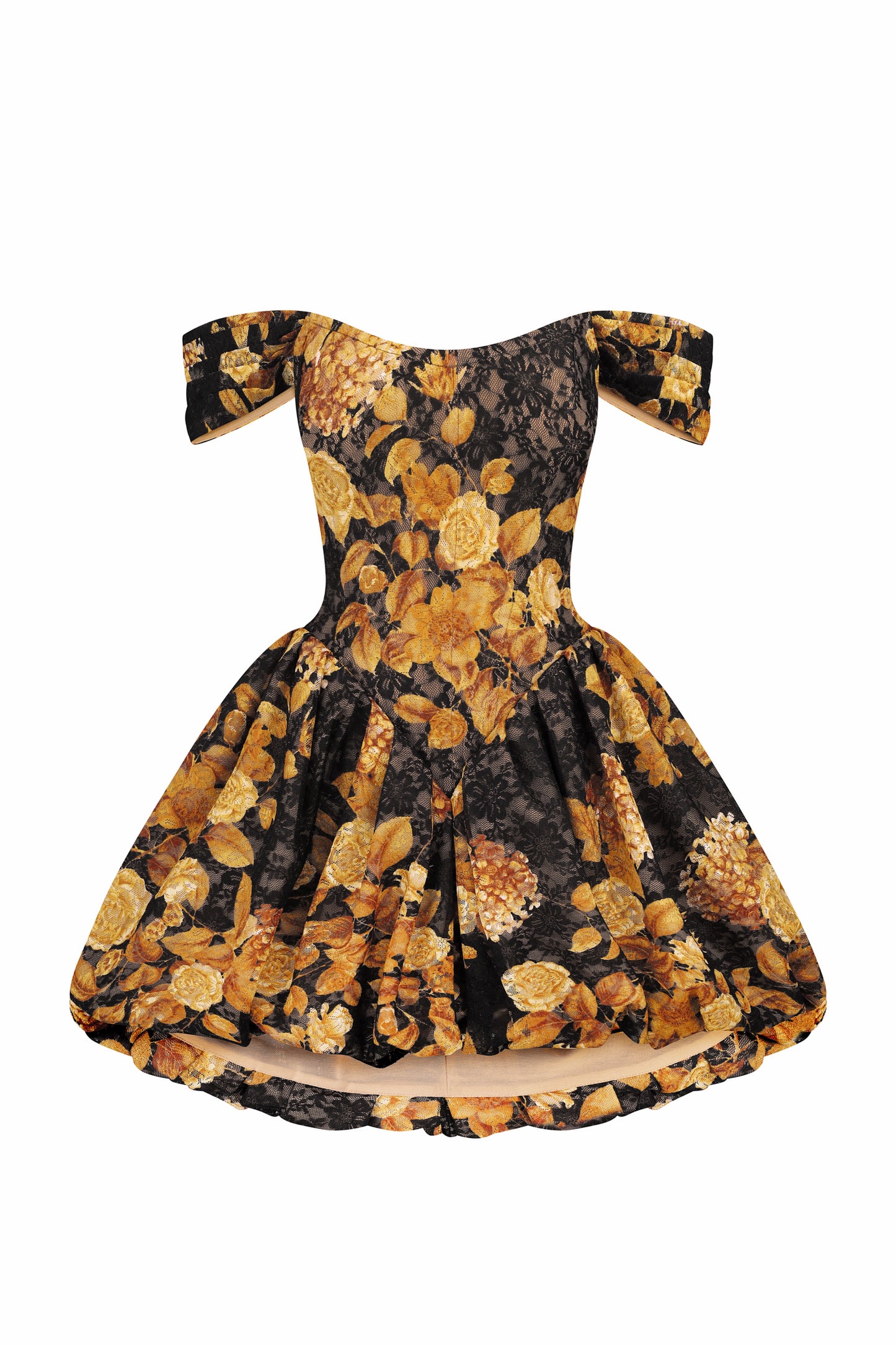 Corset mini dress covered in lace