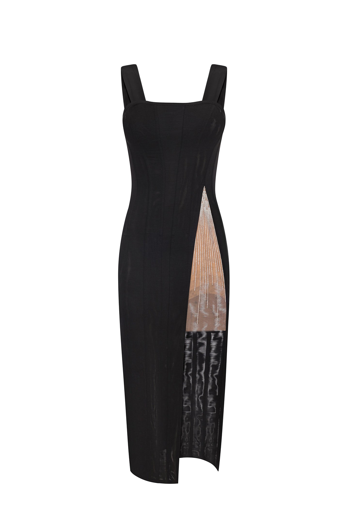Embellished midi corset dress
