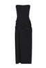 Floor-length dress with cut