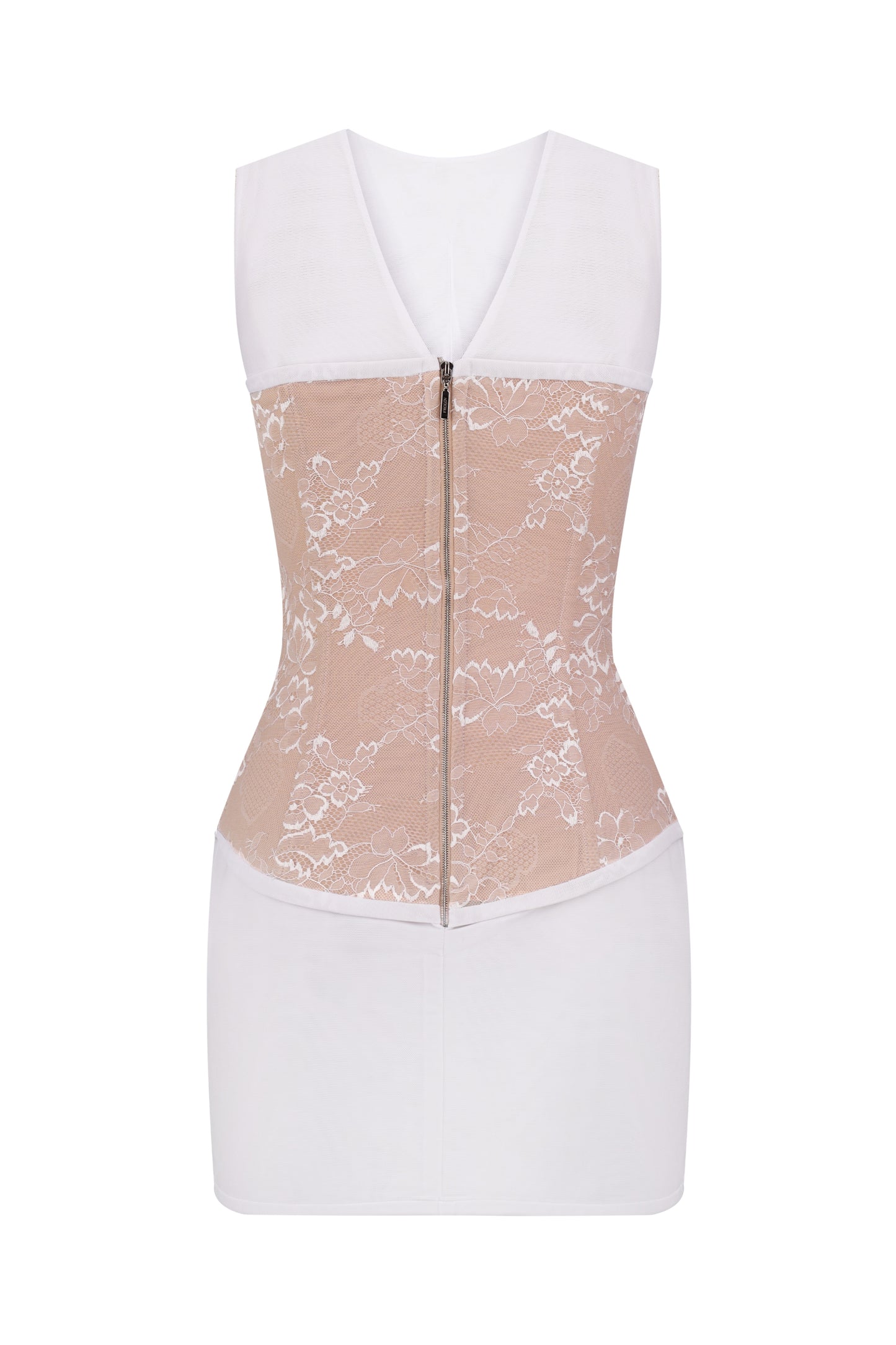 Laced colorblock corset dress