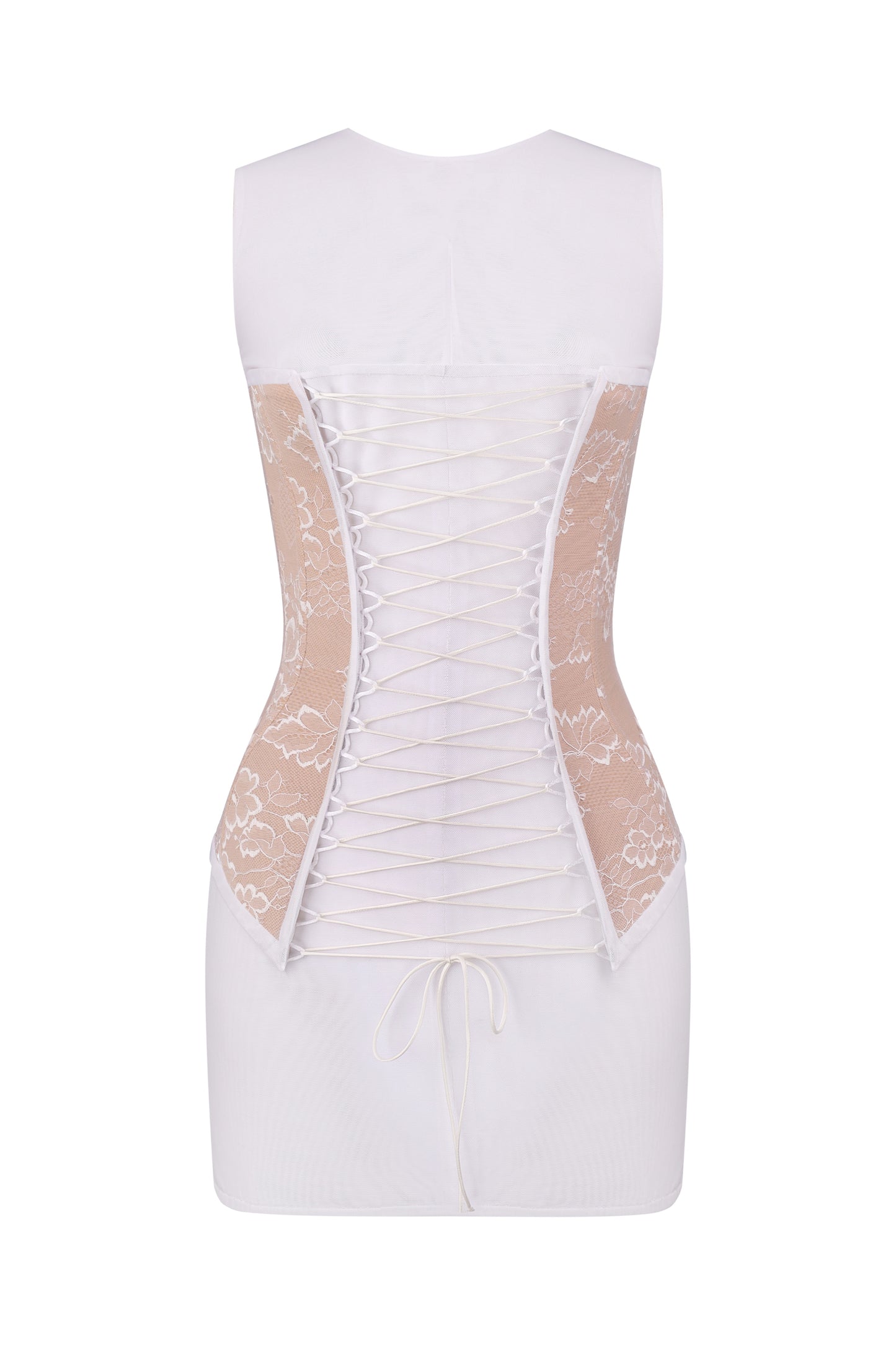 Laced colorblock corset dress