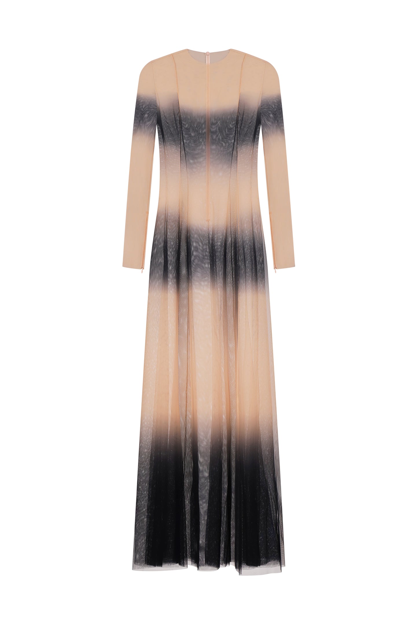 Floor-length transparent gradient dress