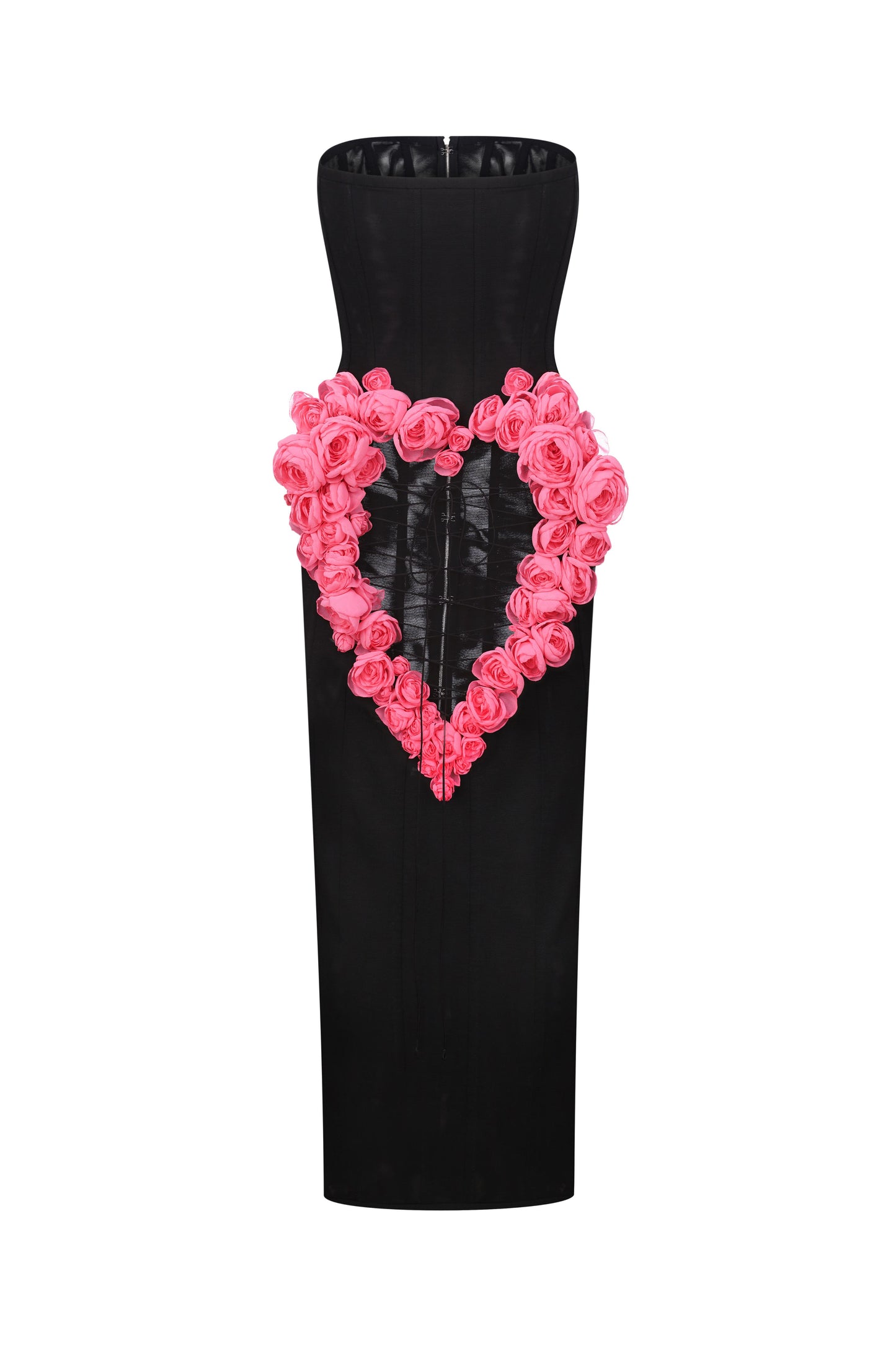 Корсетна сукня з блискавкою попереду та вирізом "Heart"