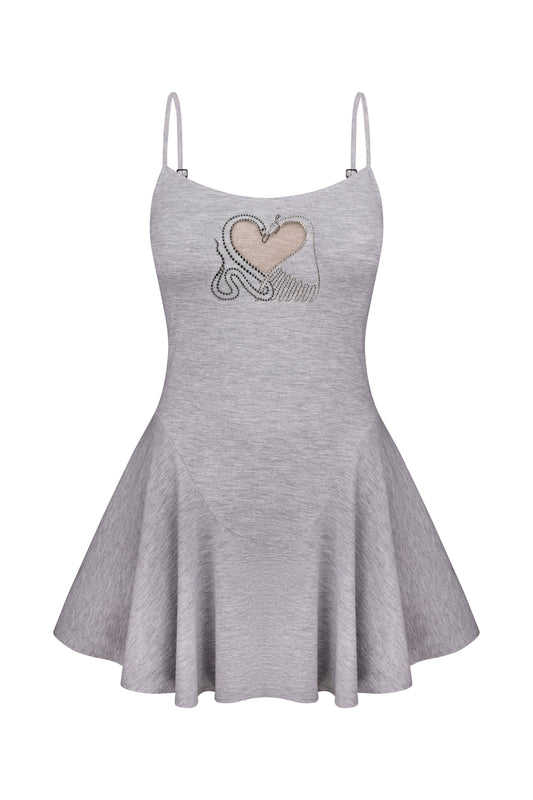 Mini dress with "Heart" cut