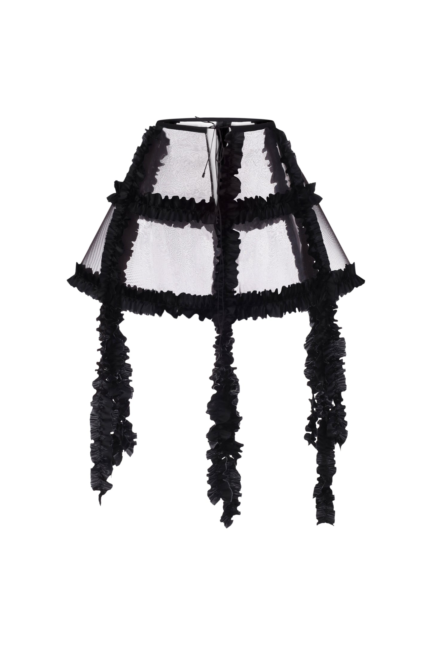 Mini crinoline skirt with silk