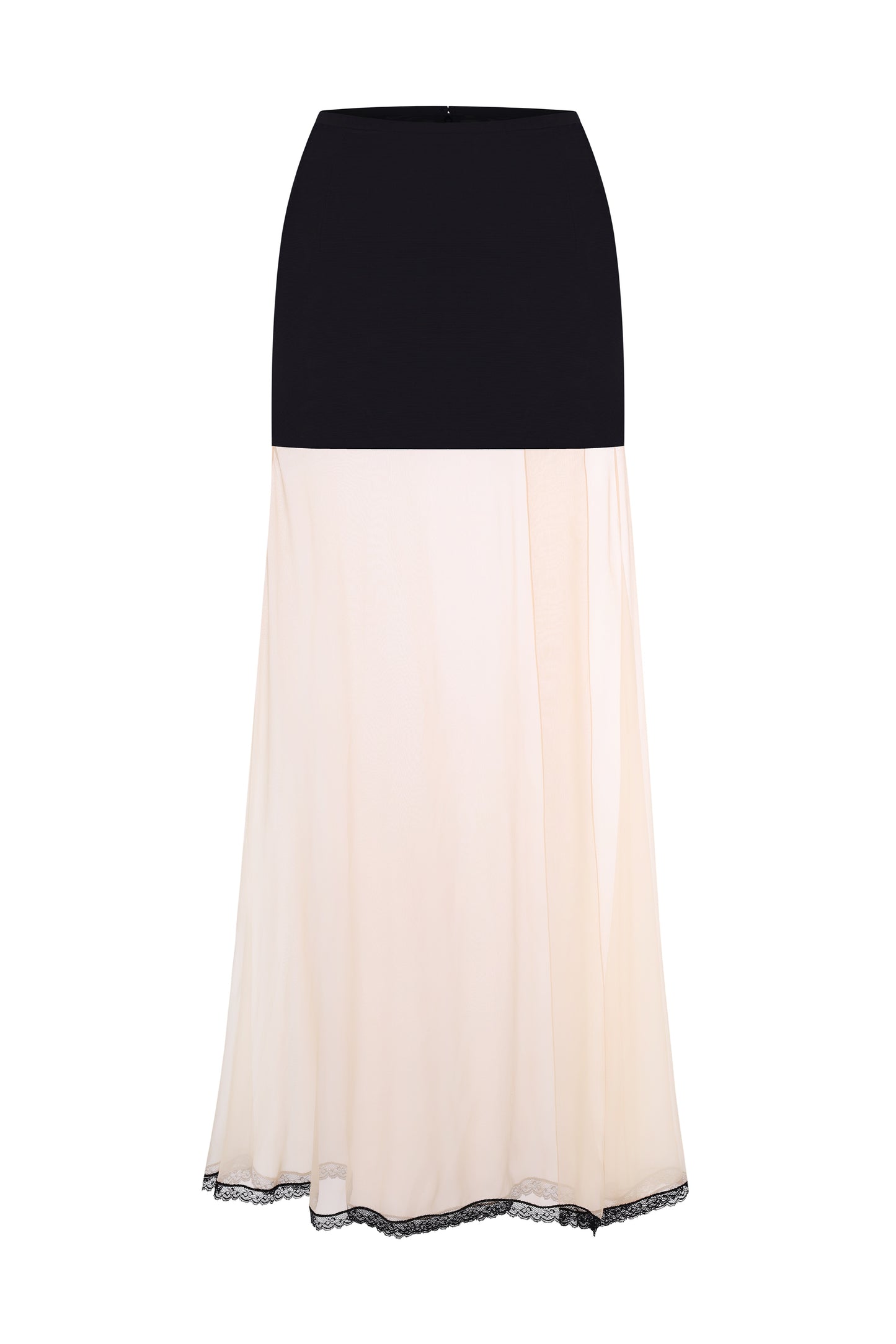 Ankle length skirt with silk bottom