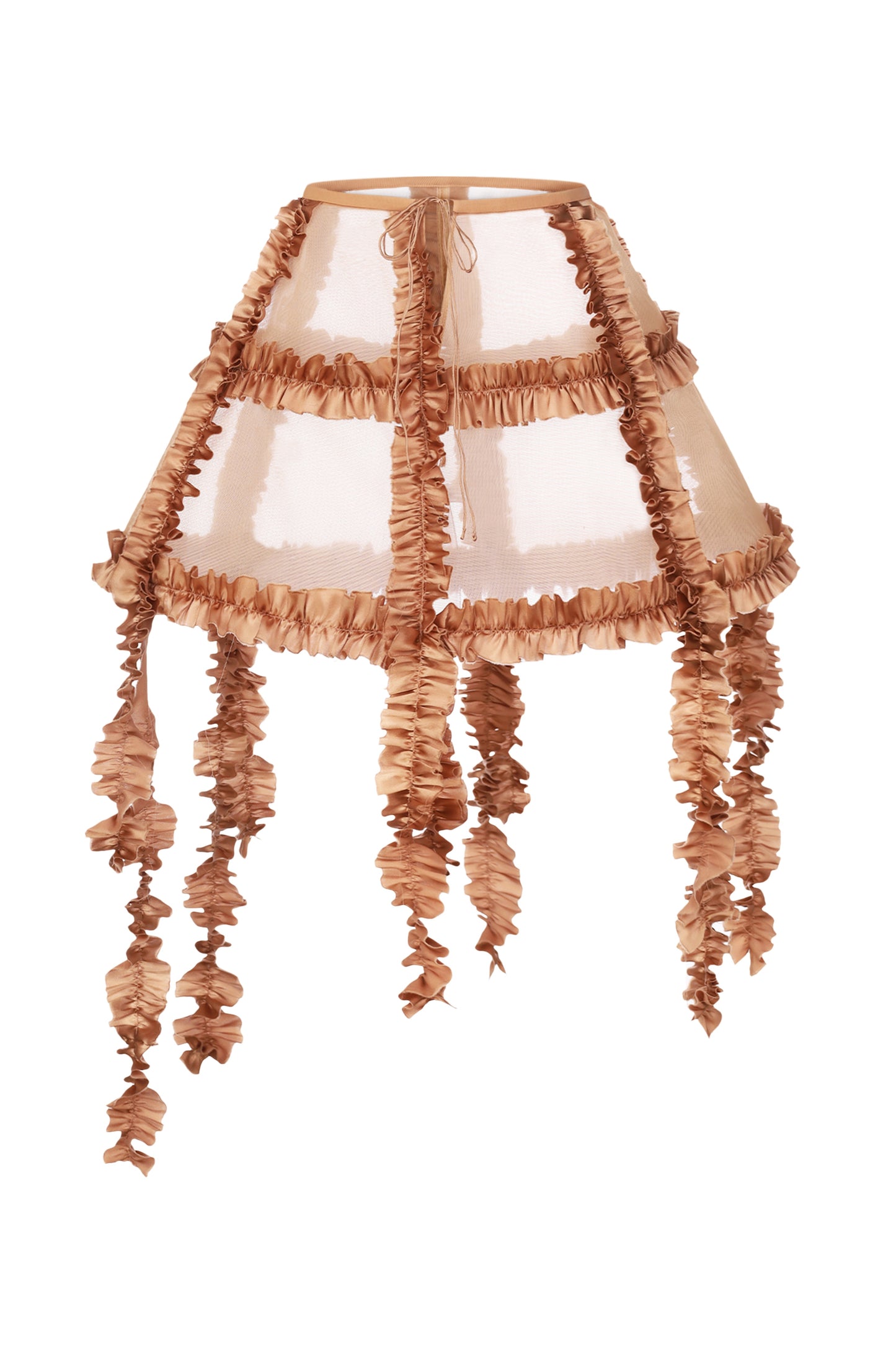 Mini crinoline skirt with silk