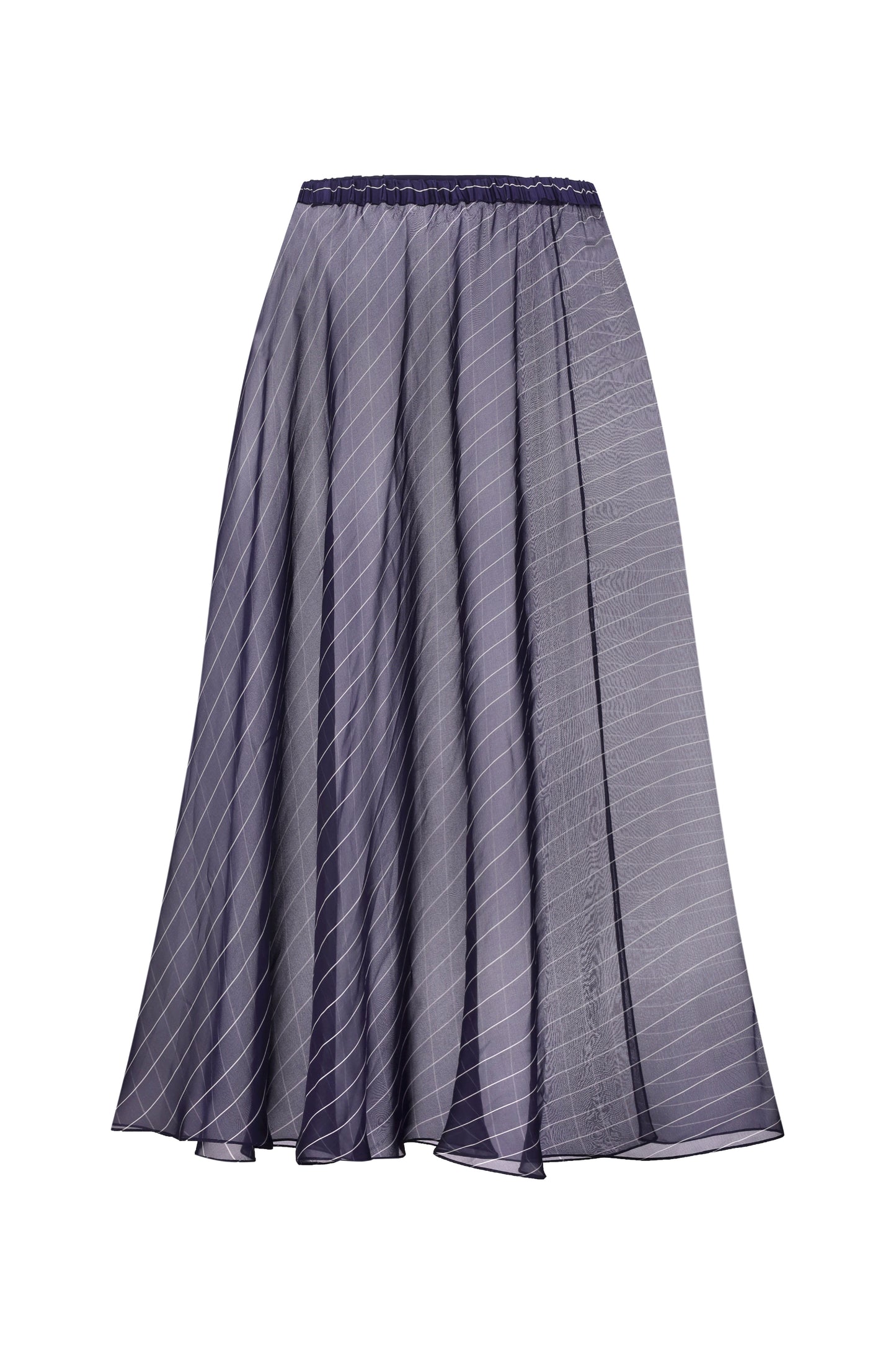 Translucent skirt with a cut
