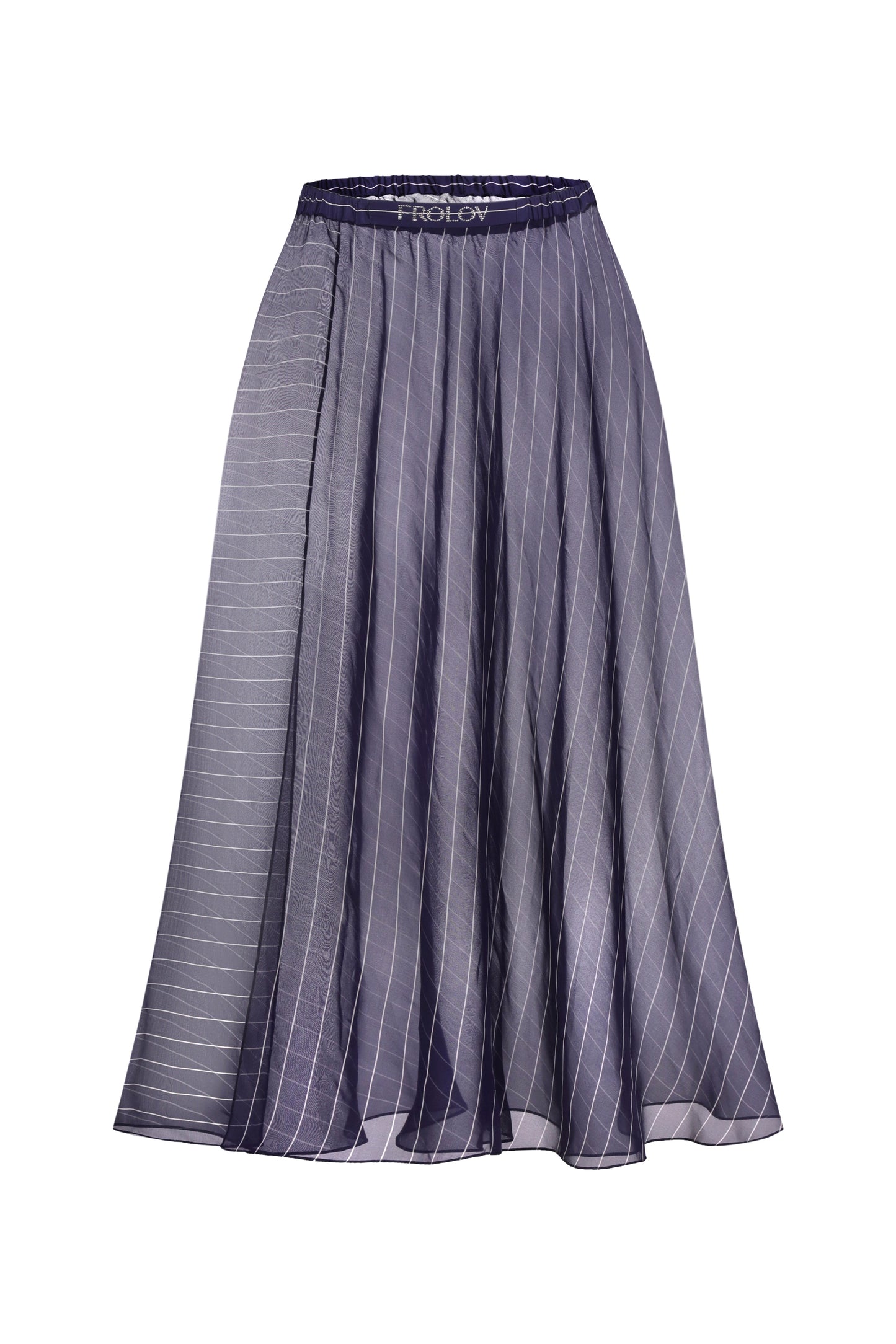 Translucent skirt with a cut