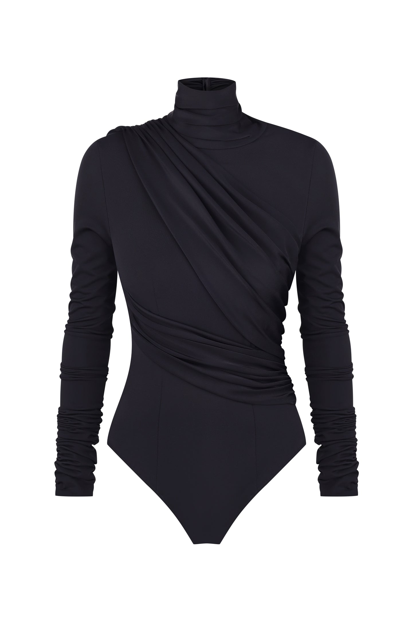 Turtleneck drape bodysuit