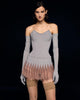 Mini corset skirt with lace details