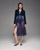 Translucent skirt with a cut