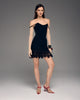 Corset dress with lace wedges