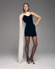 Mini corset dress with silk scarf details
