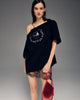 T-shirt with logo and zippers on the shoulders