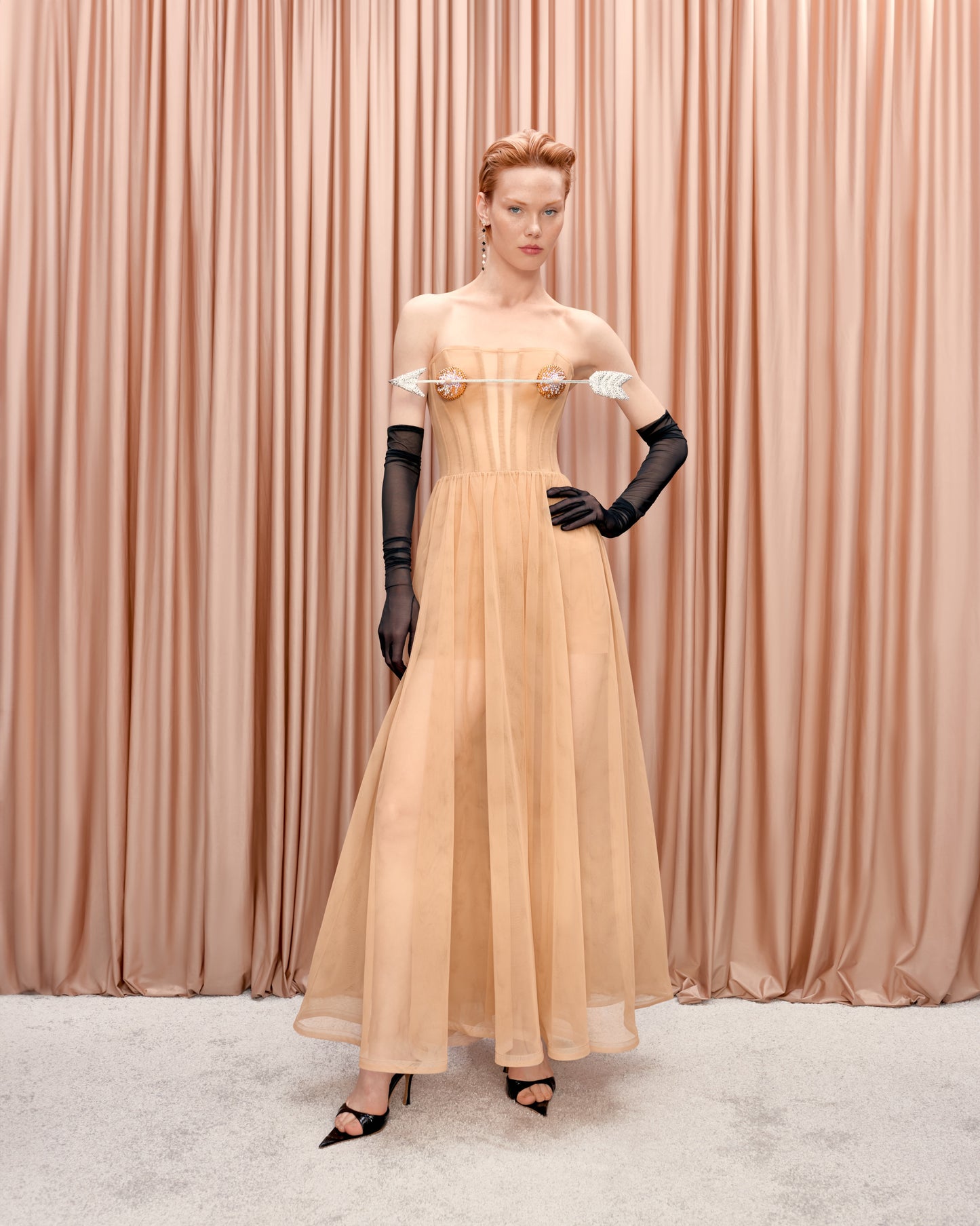 Dress "Arrow" with detachable pasties