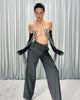Stitched palazzo trousers