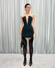 Corset dress with net strap