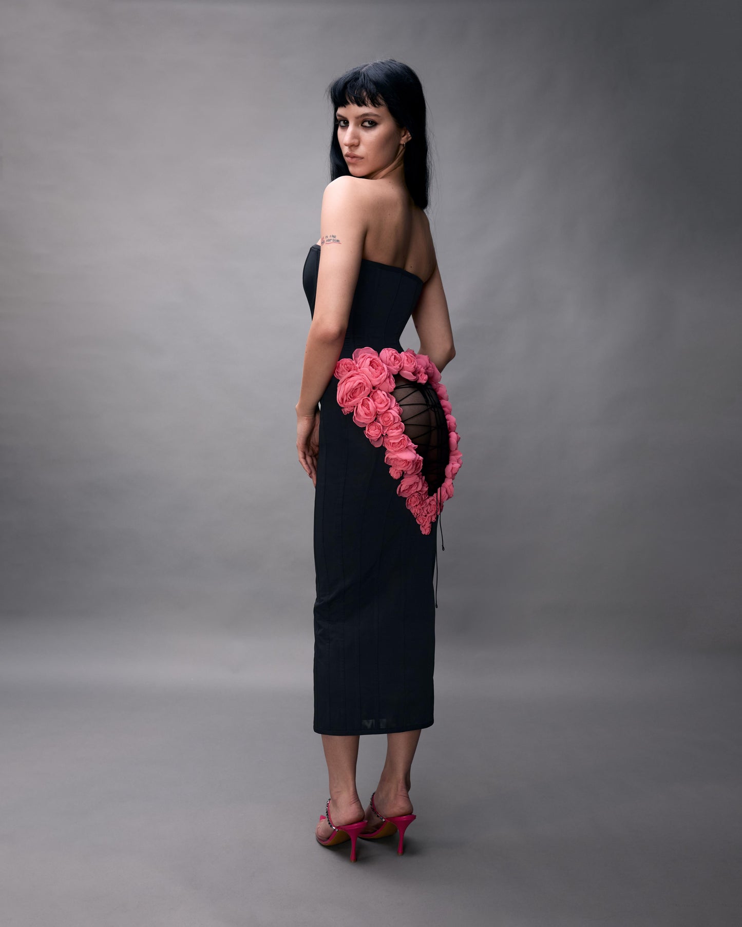 Корсетна сукня з блискавкою попереду та вирізом "Heart"