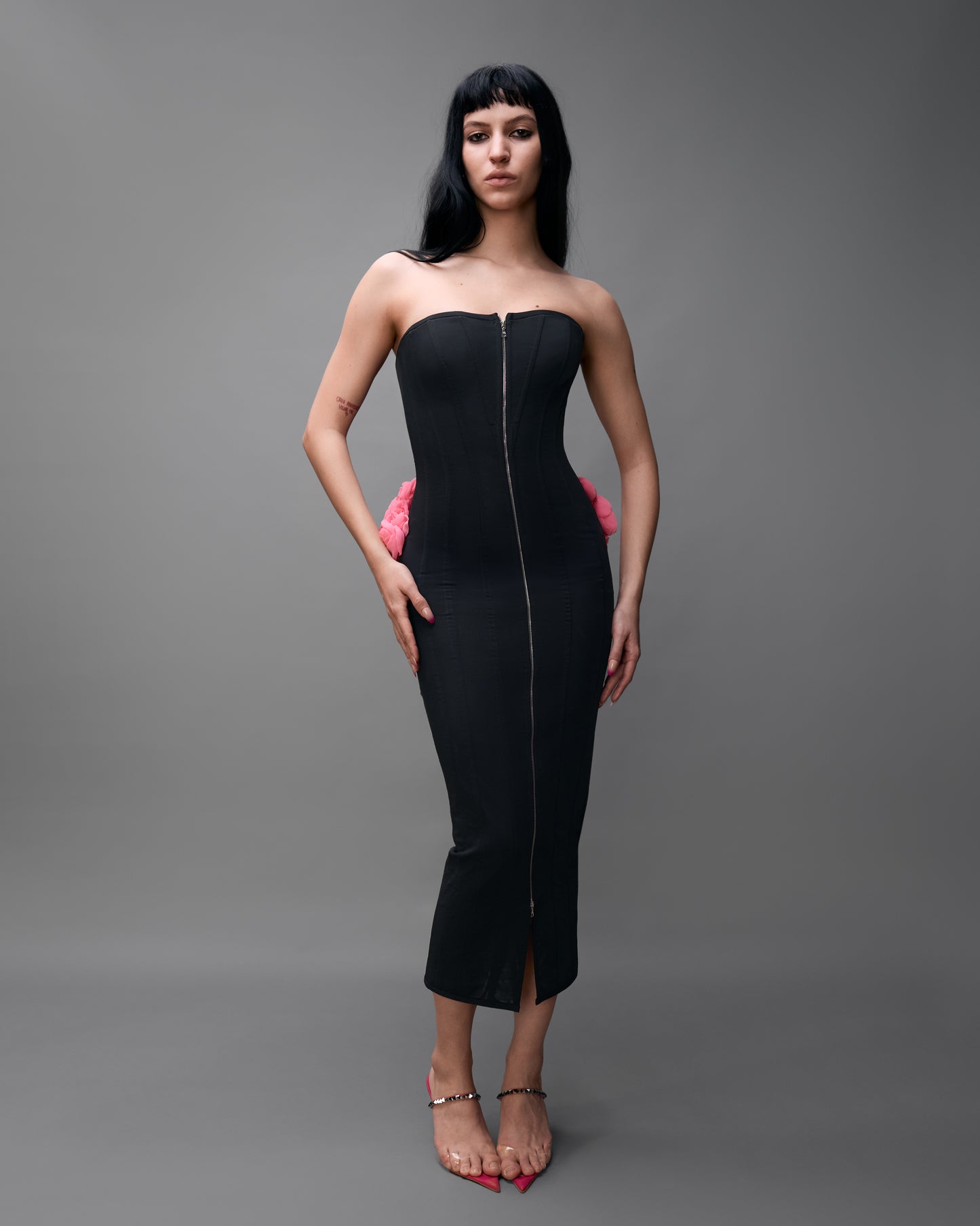 Корсетна сукня з блискавкою попереду та вирізом "Heart"