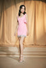 Corset dress with crystal fringe