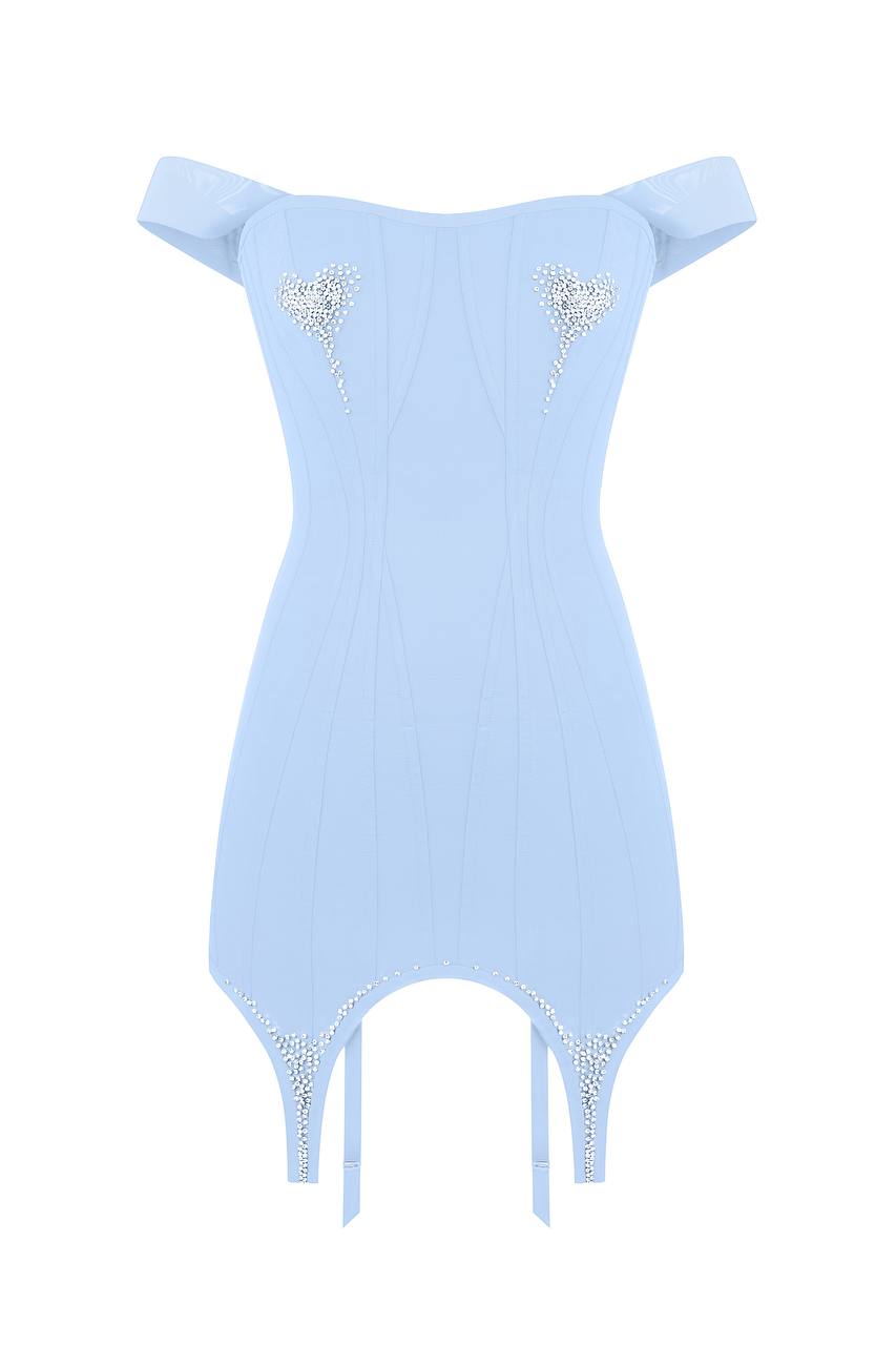 Embellished dress with straps