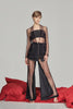 Semitransparent trousers with handmade embroidery