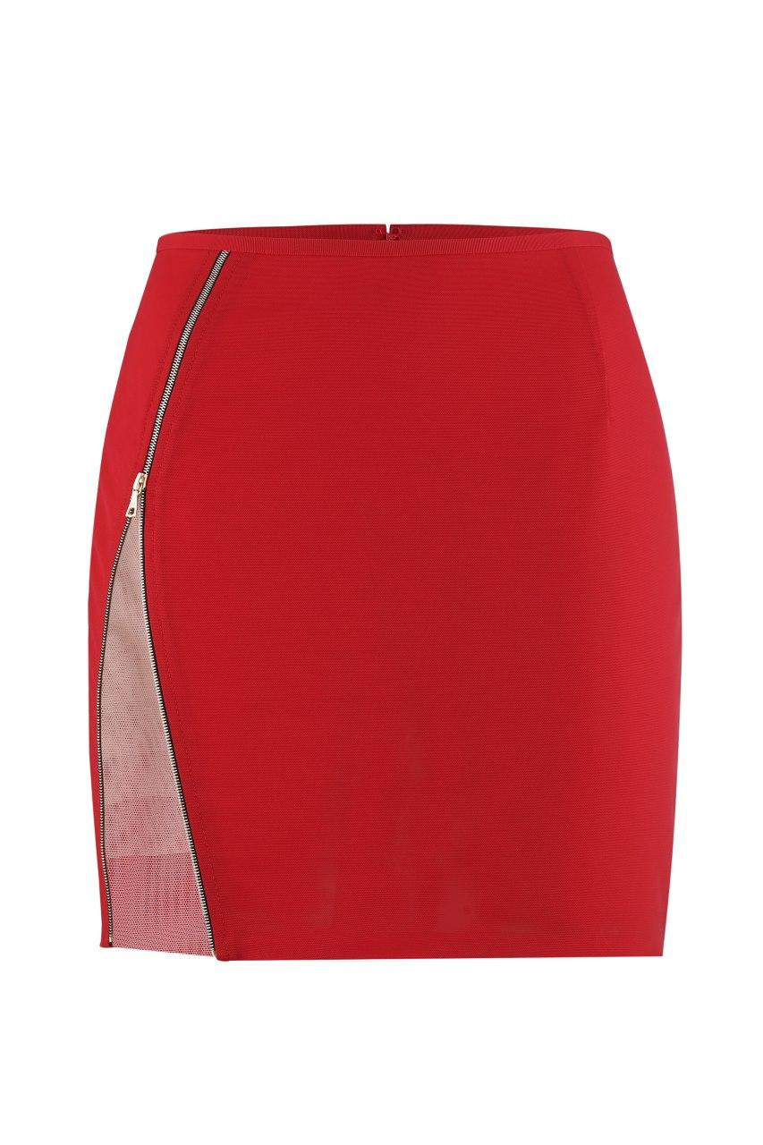 Corset skirt with zipper cut