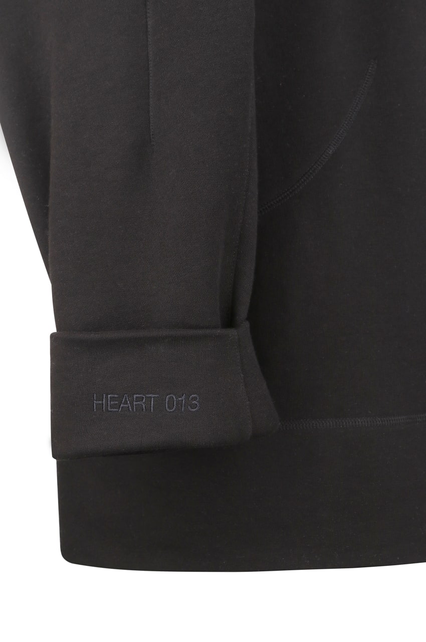 Black "Pride heart" sweatshirt with handmade embroidery