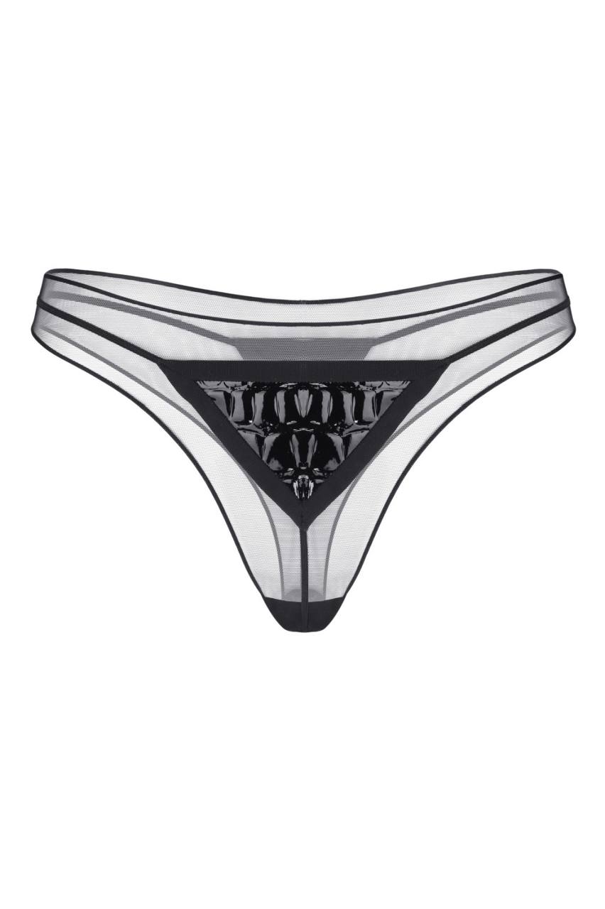 Panties with lacquered details